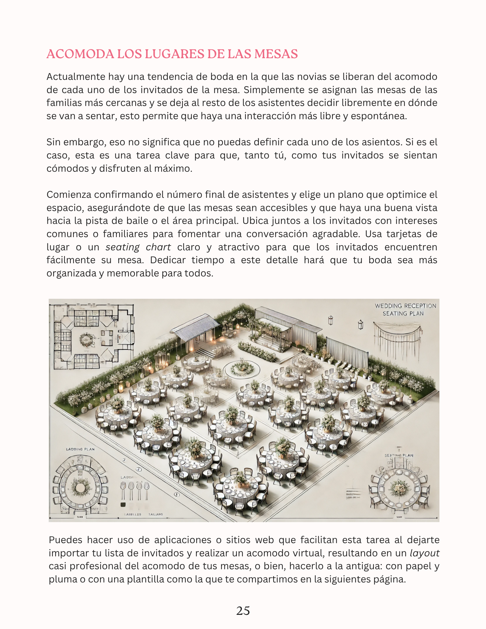 Plantilla de acomodo de mesas + checklist final